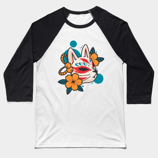 cute mask cat Baseball T-Shirt by Cryptocactos 